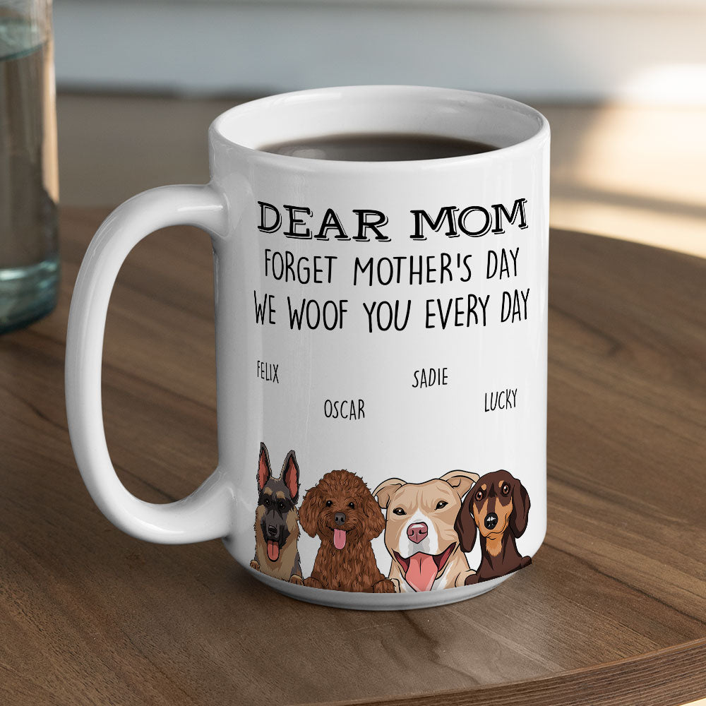 Personalized 'We Woof You Mom Dad' Custom Coffee Mug for Pet Lovers
