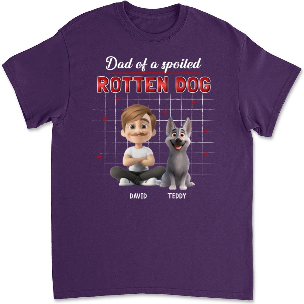 Personalized Custom Unisex Best Dog Cartoon Mom Dad T-shirt - Ideal Gift for Pet Lovers