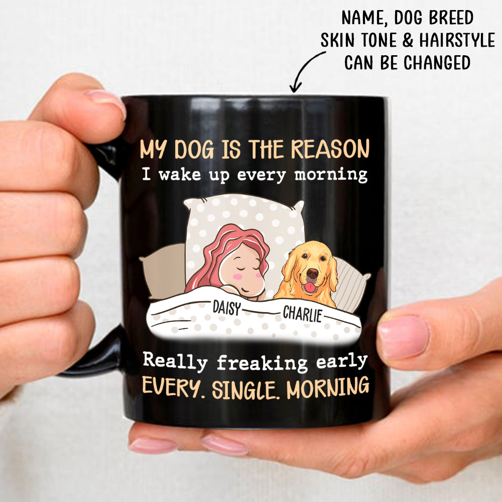 Personalized 'My Dog Is The Reason' Custom Coffee Mug - Ideal Gift for Pet Lovers