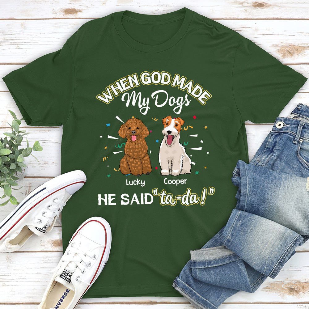 God Made My Dog - Customizable Unisex Personalized T-shirt for Pet Lovers