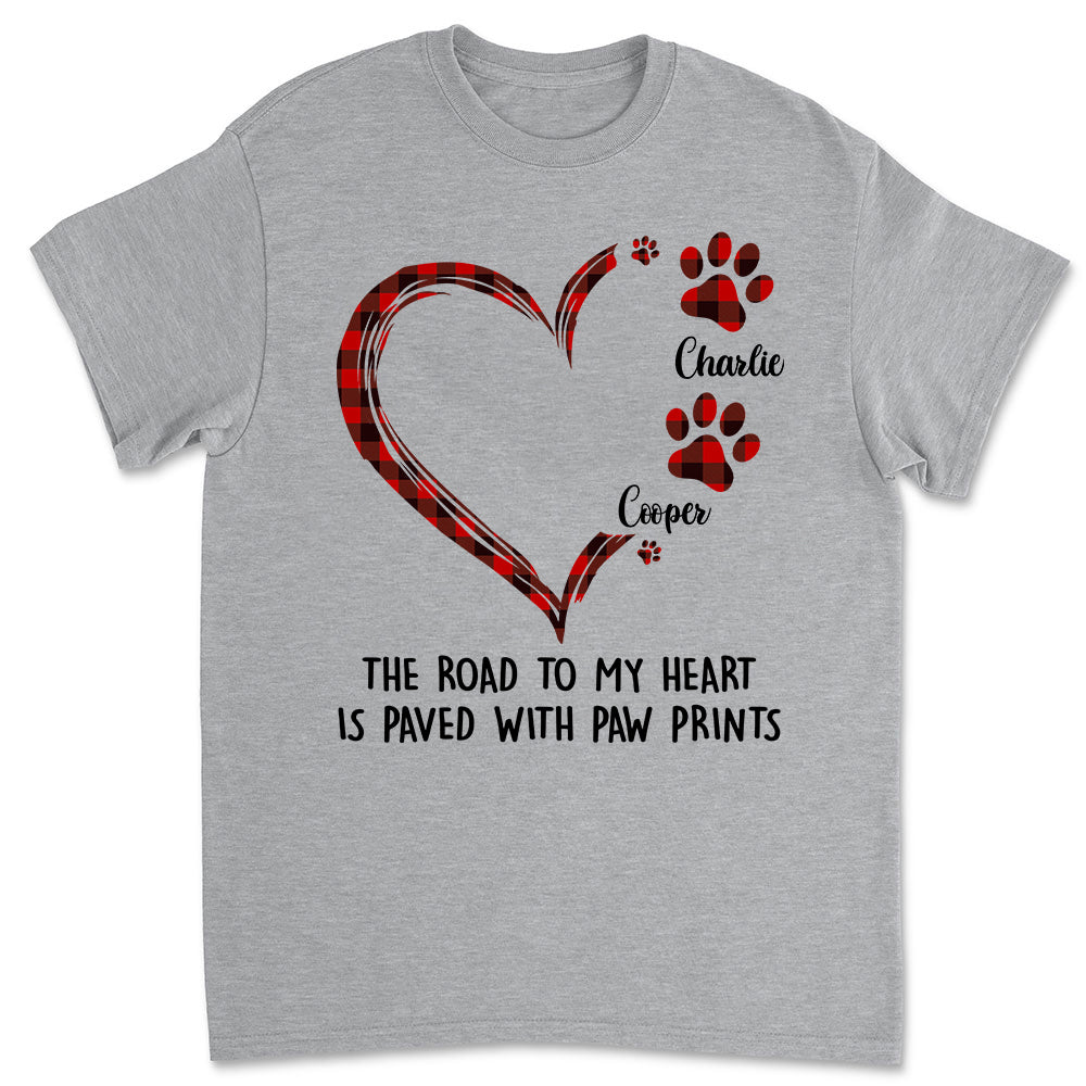 Personalized Road To Heart Pattern Unisex T-shirt - Ideal Gift for Pet Lovers