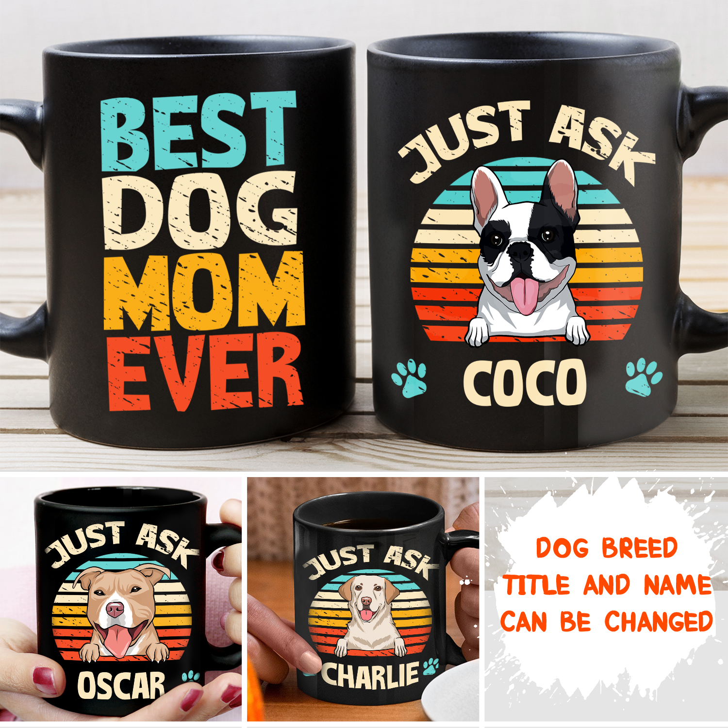 Best Dog Dad/Mom Ever! - Customizable Personalized Coffee Mug