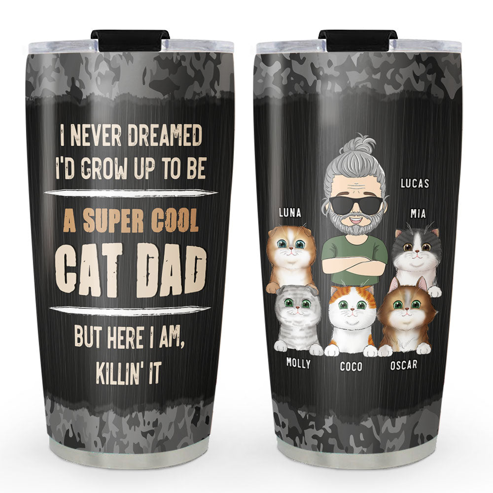 Cat Dad - Customizable Personalized Tumbler with Endless Style