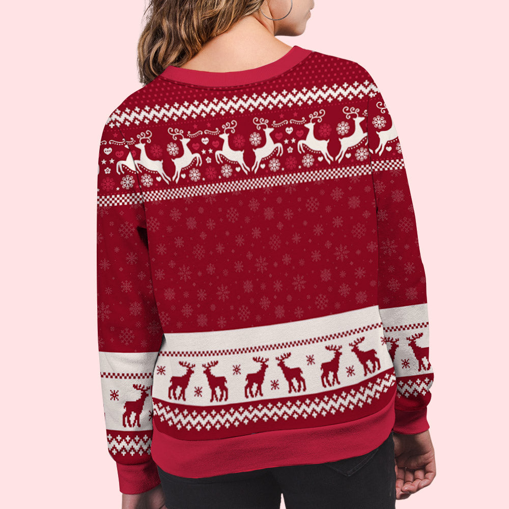 Pawlidays With Pets 2 - Customizable All-Over Print Personalized Sweatshirt for Pet Lovers