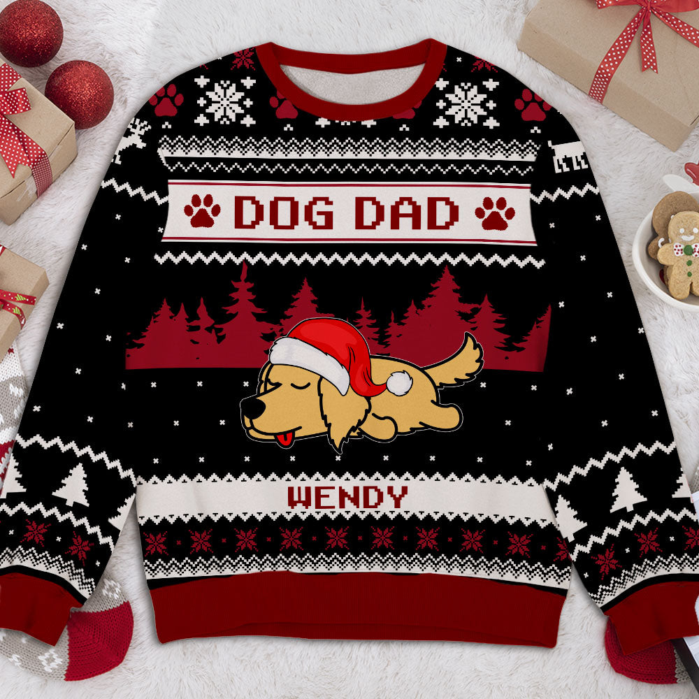 Customizable Dog Mom Winter All-Over-Print Sweatshirt - Ideal Gift for Dog Lovers