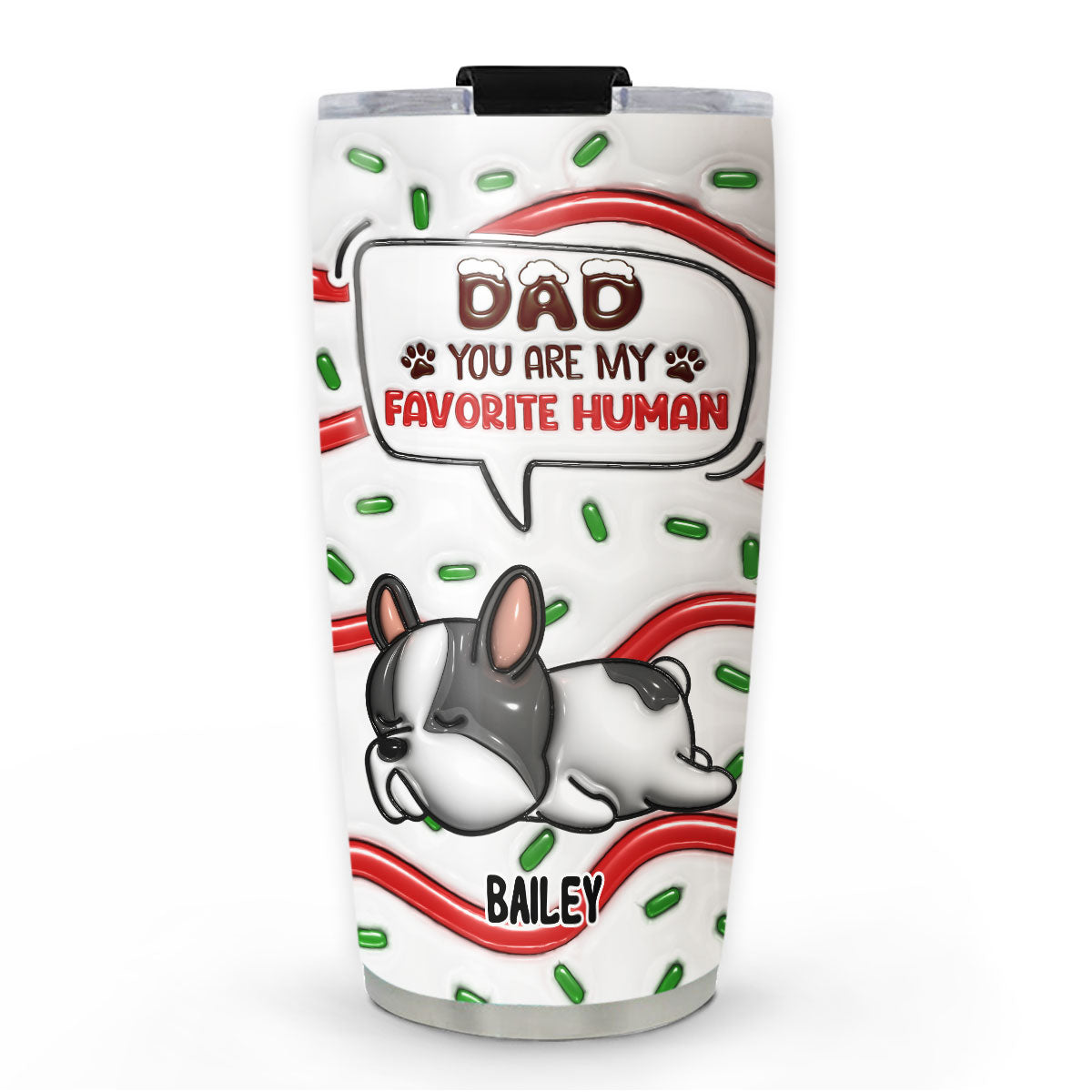 Unique Personalized 3D Inflated Effect Tumbler - The Favorite Human Cake Design