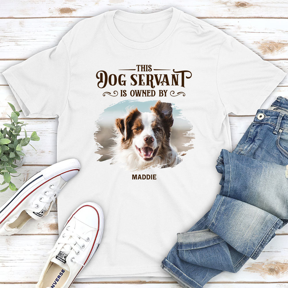 Personalized Unisex Dog Lover T-shirt - 'This Dog Servant Is Owned By'