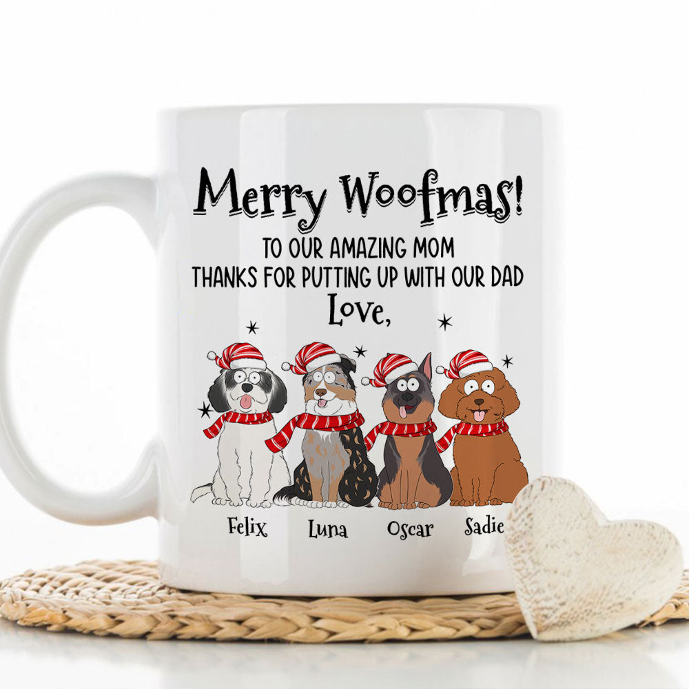 Personalized Christmas Dog Coffee Mug - Ideal Gift for Pet Lovers