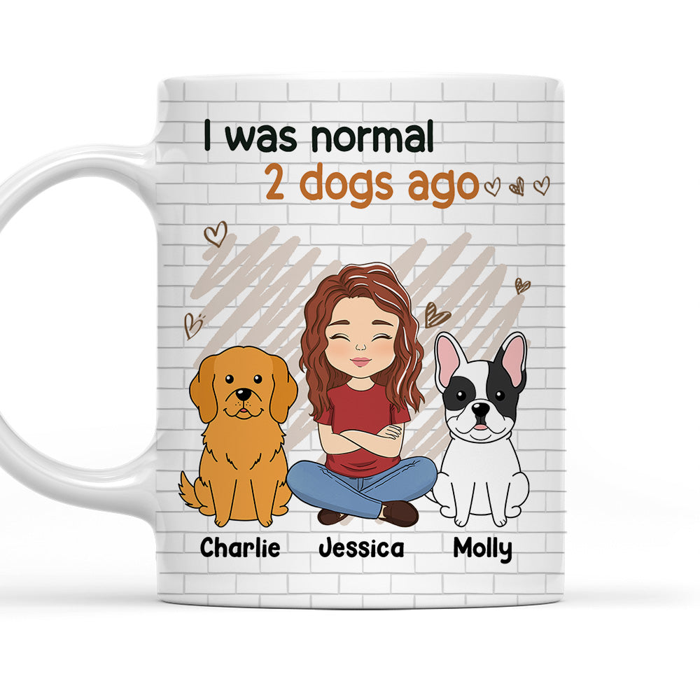 Personalized Custom 'I Was Normal Until I Got a Dog' Coffee Mug - Ideal Gift for Pet Lovers