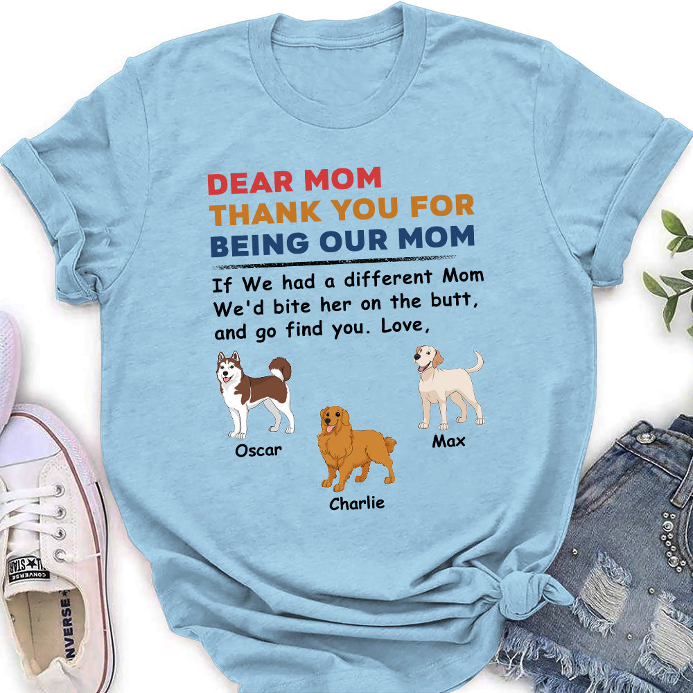 Personalized Custom Women's 'Dogs Bite You' T-shirt - Ideal Gift for Pet Lovers