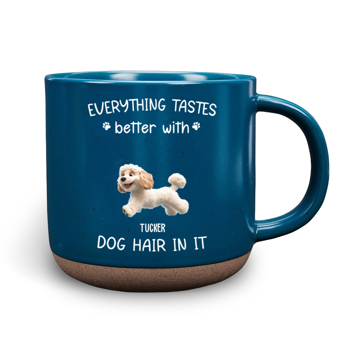 Personalized Custom Dog Hair - Inspired Pottery Mug for All Drinks