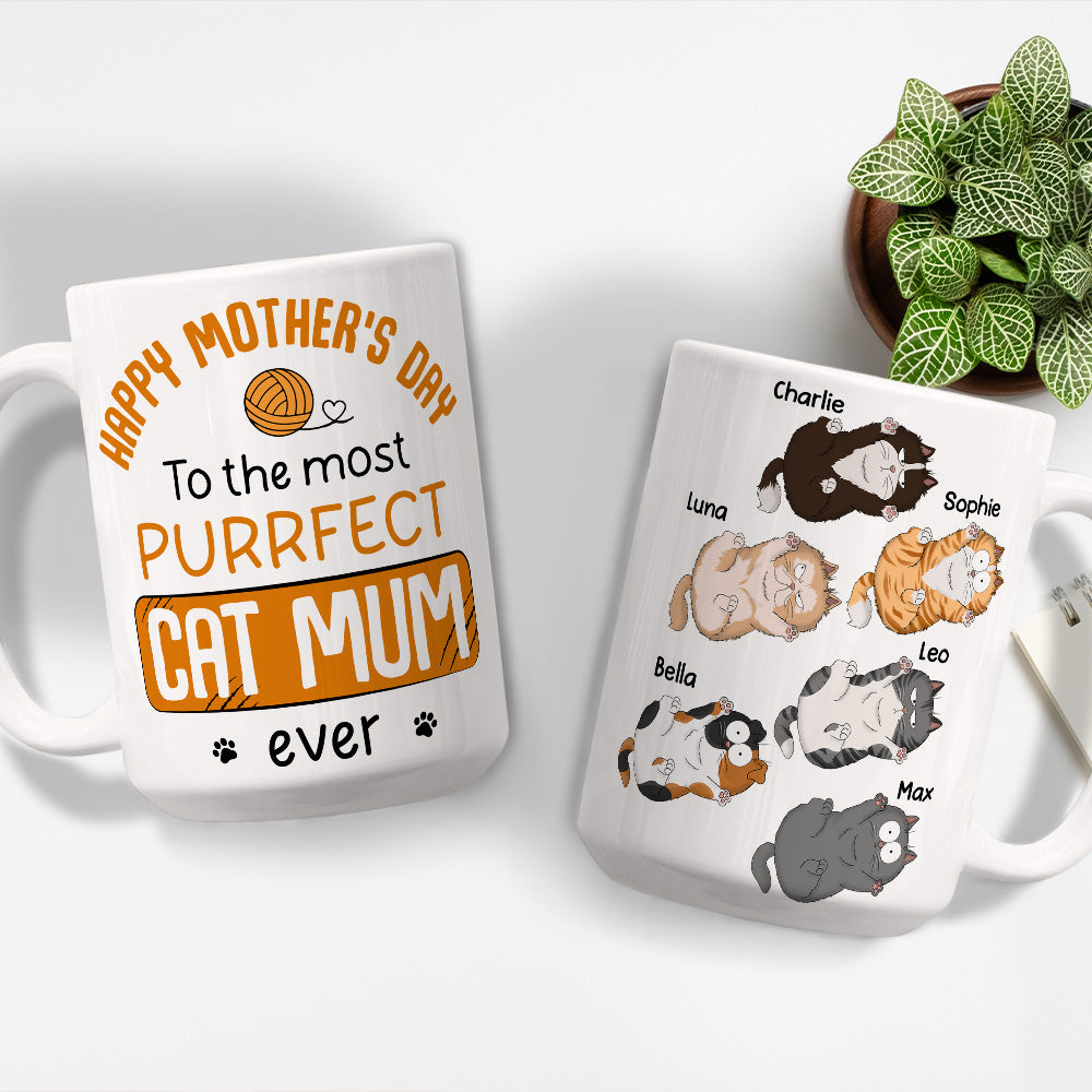 Purrfectly Personalized Custom Coffee Mug for Cat Moms