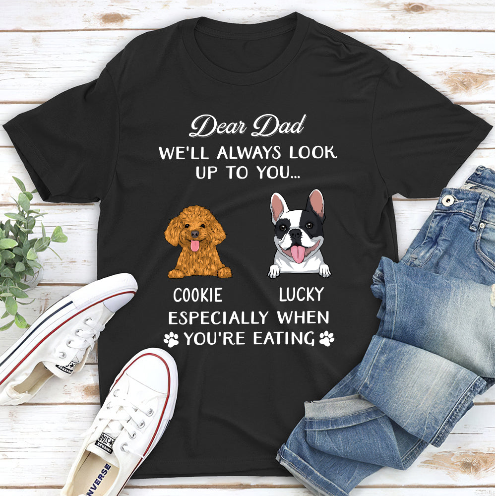Personalized Custom Unisex 'Dear Mom I'll Always Look Up To You' T-shirt - Ideal Gift for Pet Lovers