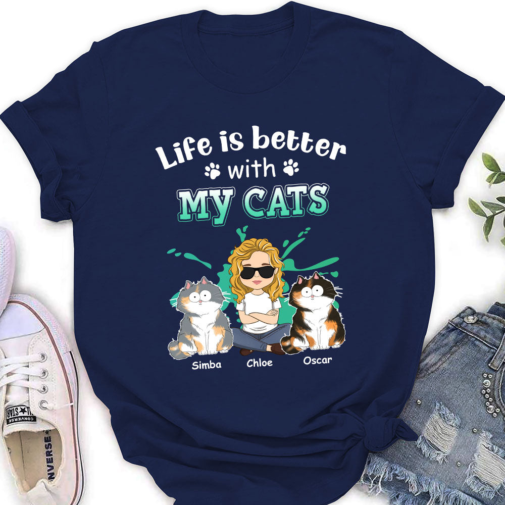 Life Is Better - Personalized Custom Women's Funny Pet Lover T-shirt