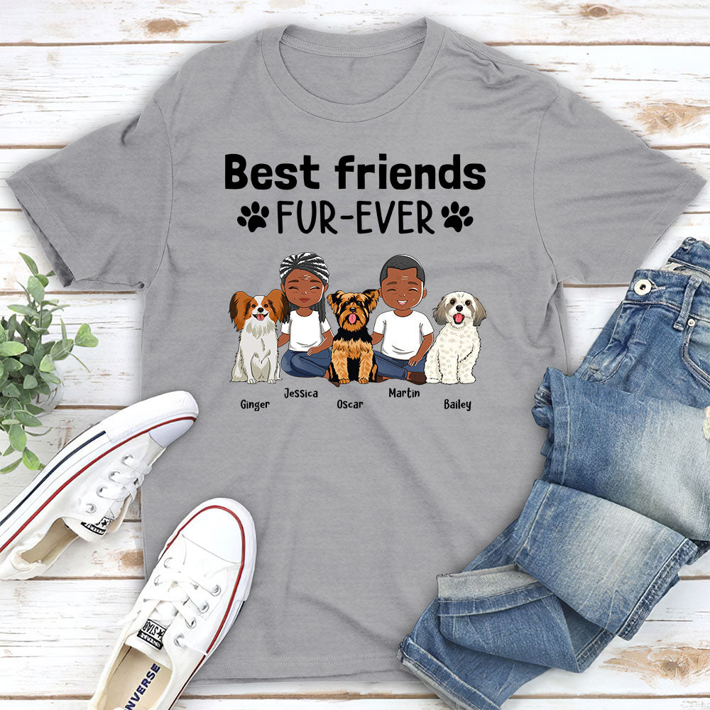 Best Friends Fur-ever Couple Personalized Unisex Custom T-shirt - Ideal Gift for Pet Lovers