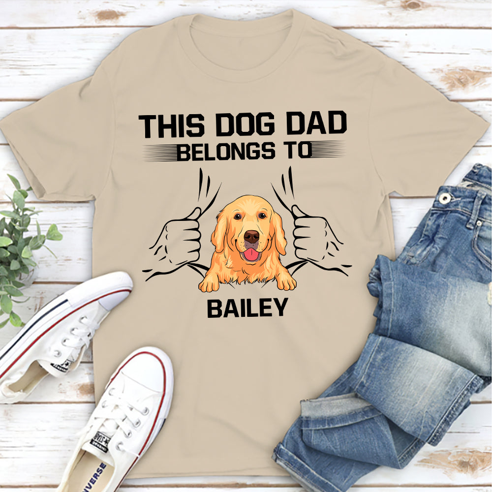Personalized Unisex Dog Dad Tribute T-shirt - Ideal Gift for Pet Lovers