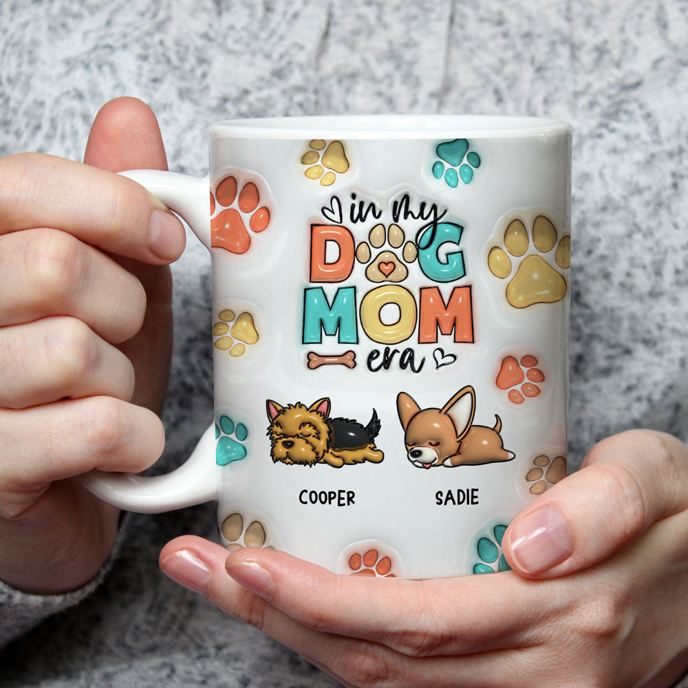 Dog Mom Era - Customizable 3D Inflated Effect Personalized Mug