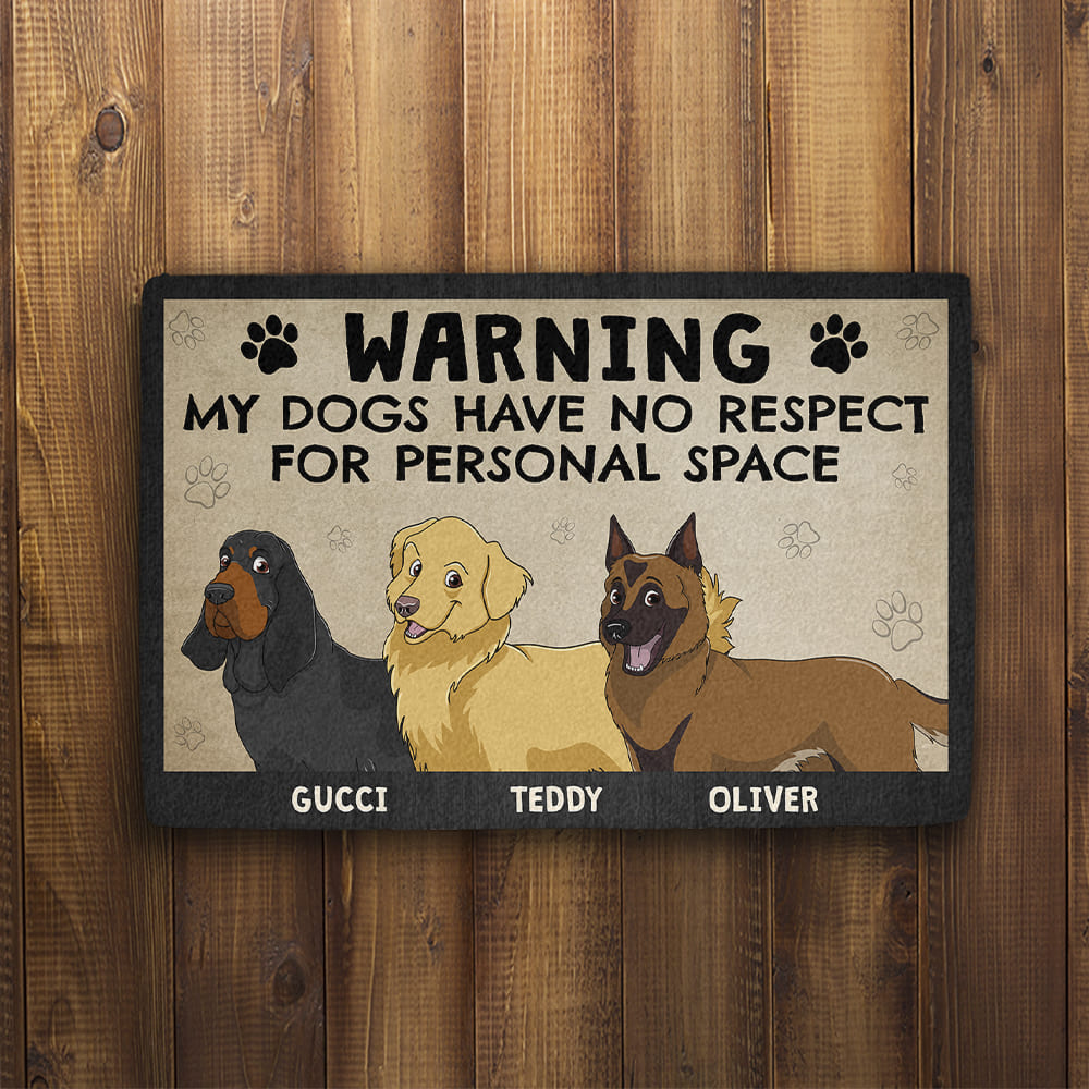 Customizable Personalized Pet Dog Picture Doormat for Your Space