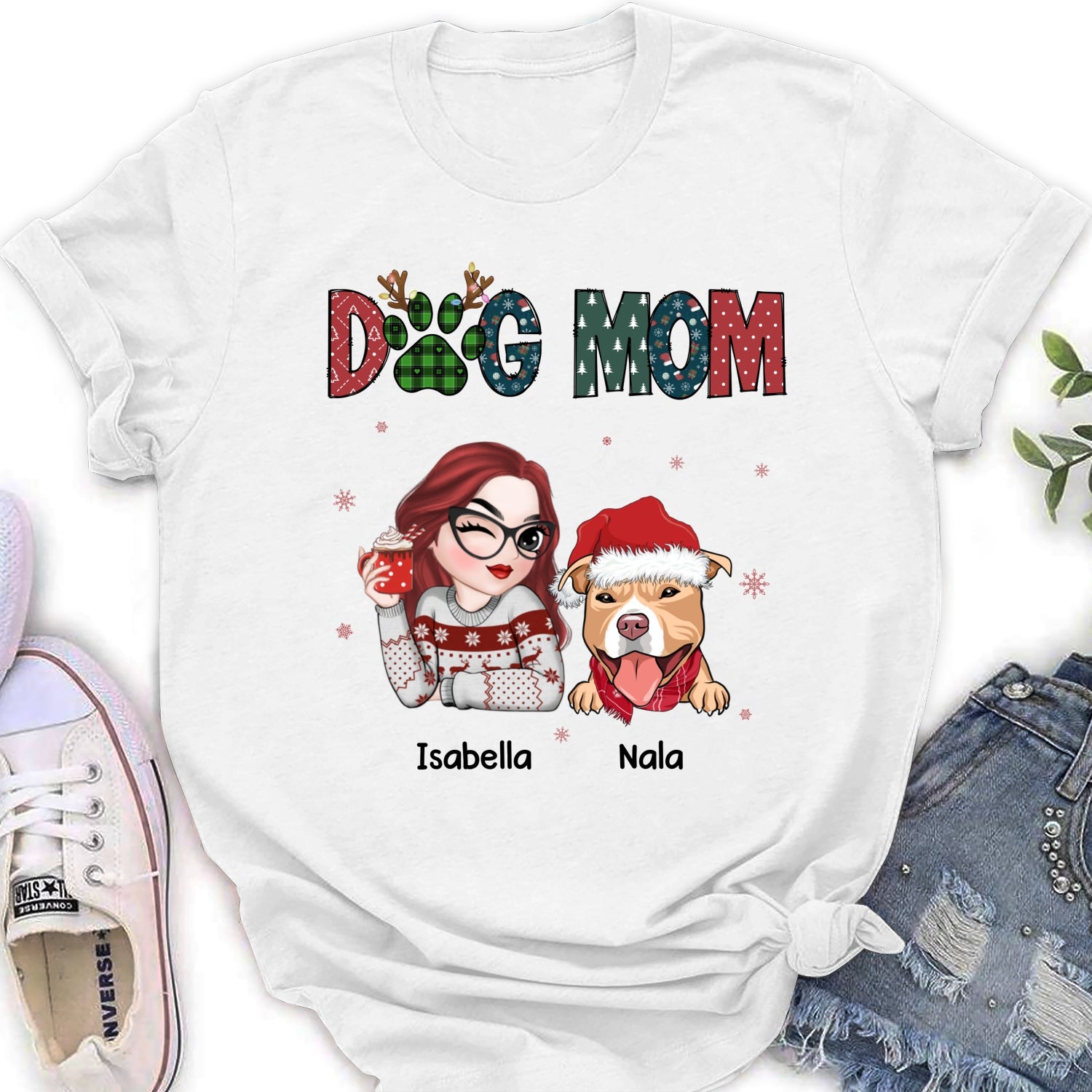 Personalized 'My Lovely Dog Mom' Women's T-shirt - Ideal Gift for Pet Lovers