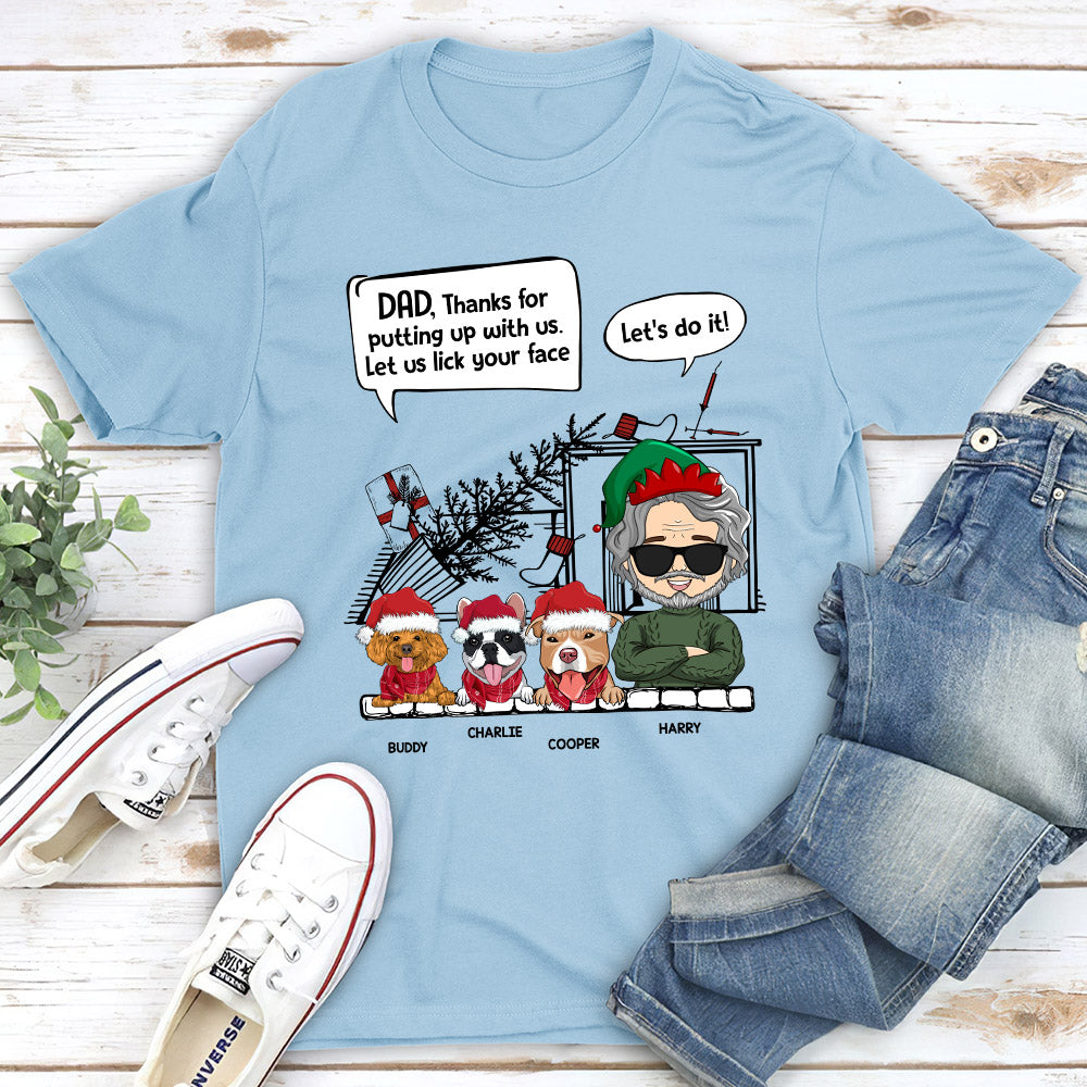 Personalized Unisex 'Let Your Dog Lick Your Face' T - shirt for Pet Lovers