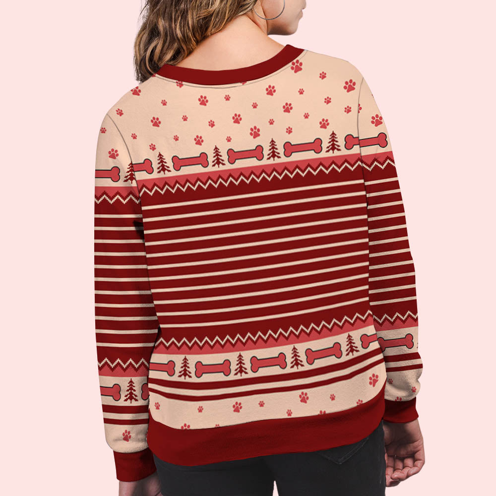 Top Christmas Gift - Personalized All-Over-Print Dog Mom Sweatshirt