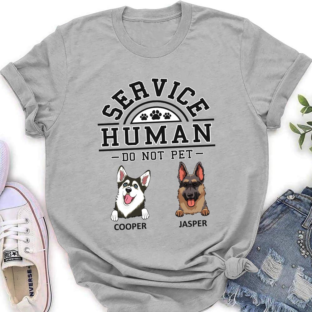 Customizable Women's Dog Service Human Logo T-shirt - Ideal Gift for Pet Lovers