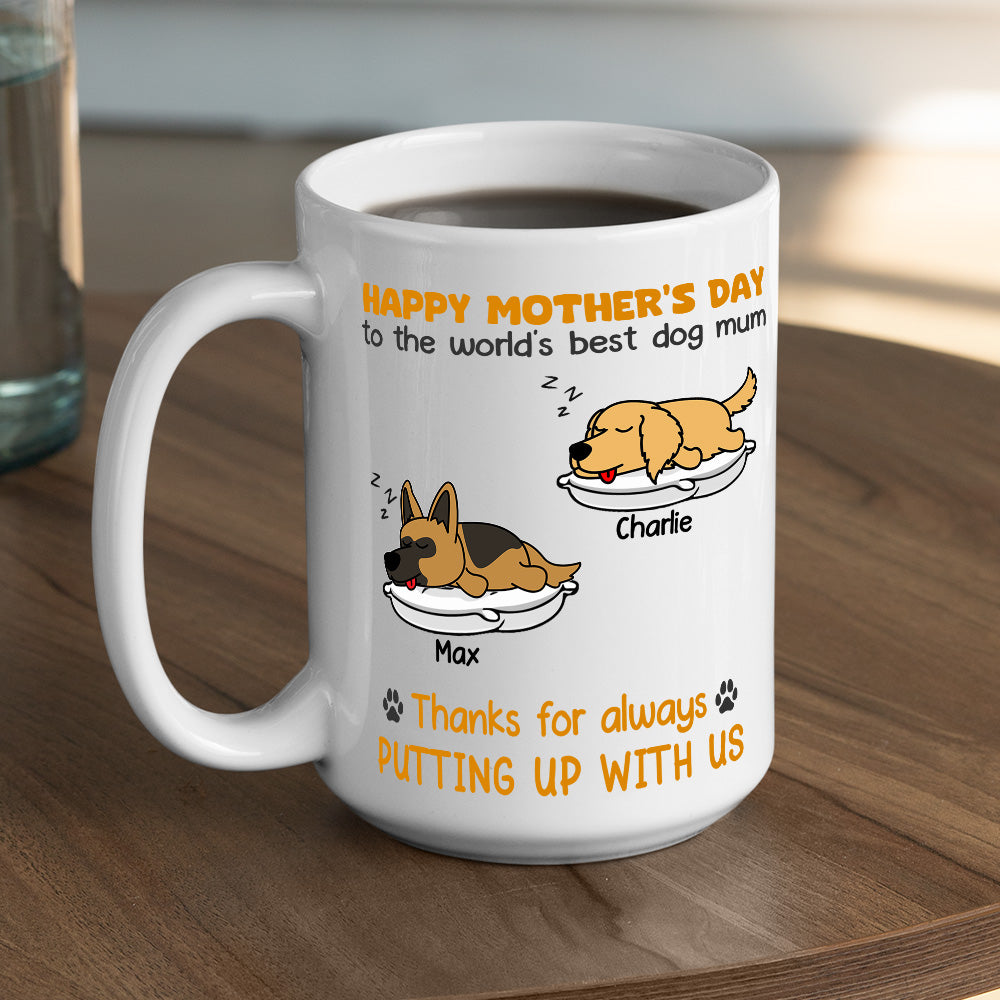 Personalized Custom 'Thanks For Always Putting Up' Coffee Mug - Ideal Gift for Pet Lovers