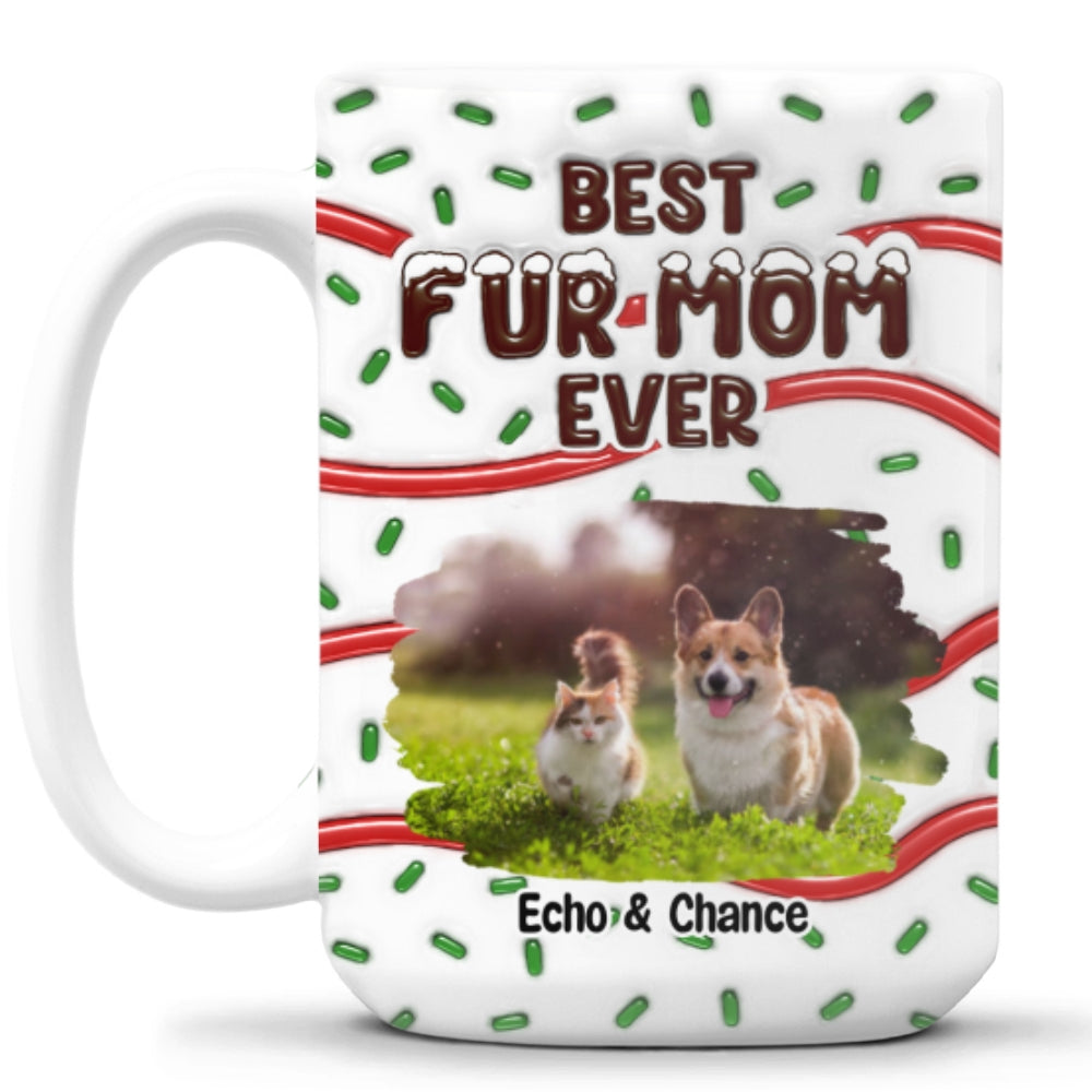 Personalized 3D Inflated Effect Ceramic Mug - Ideal Gift for Fur Moms with Custom Photos