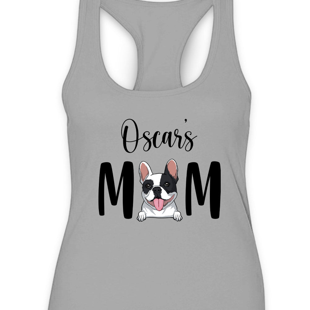 Personalized Custom Dog Mom Women's Summer Racerback Tank