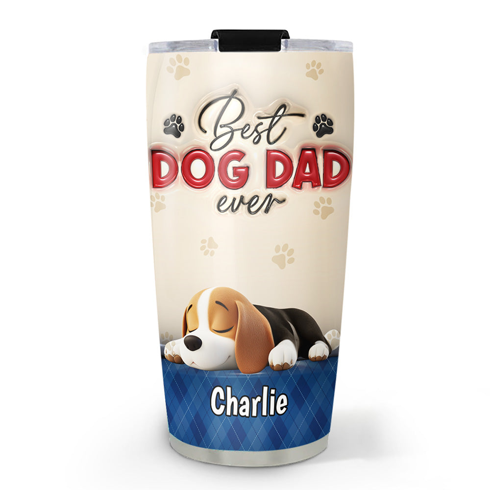 Best Personalized 3D Inflated Effect Tumbler for Handsome Dog Dads