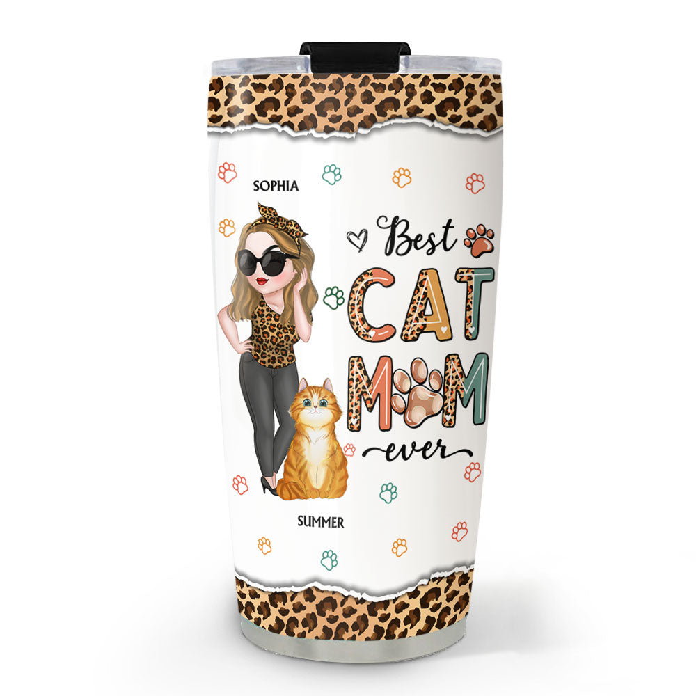 Best Cat Mom Forever - Customizable Personalized Tumbler