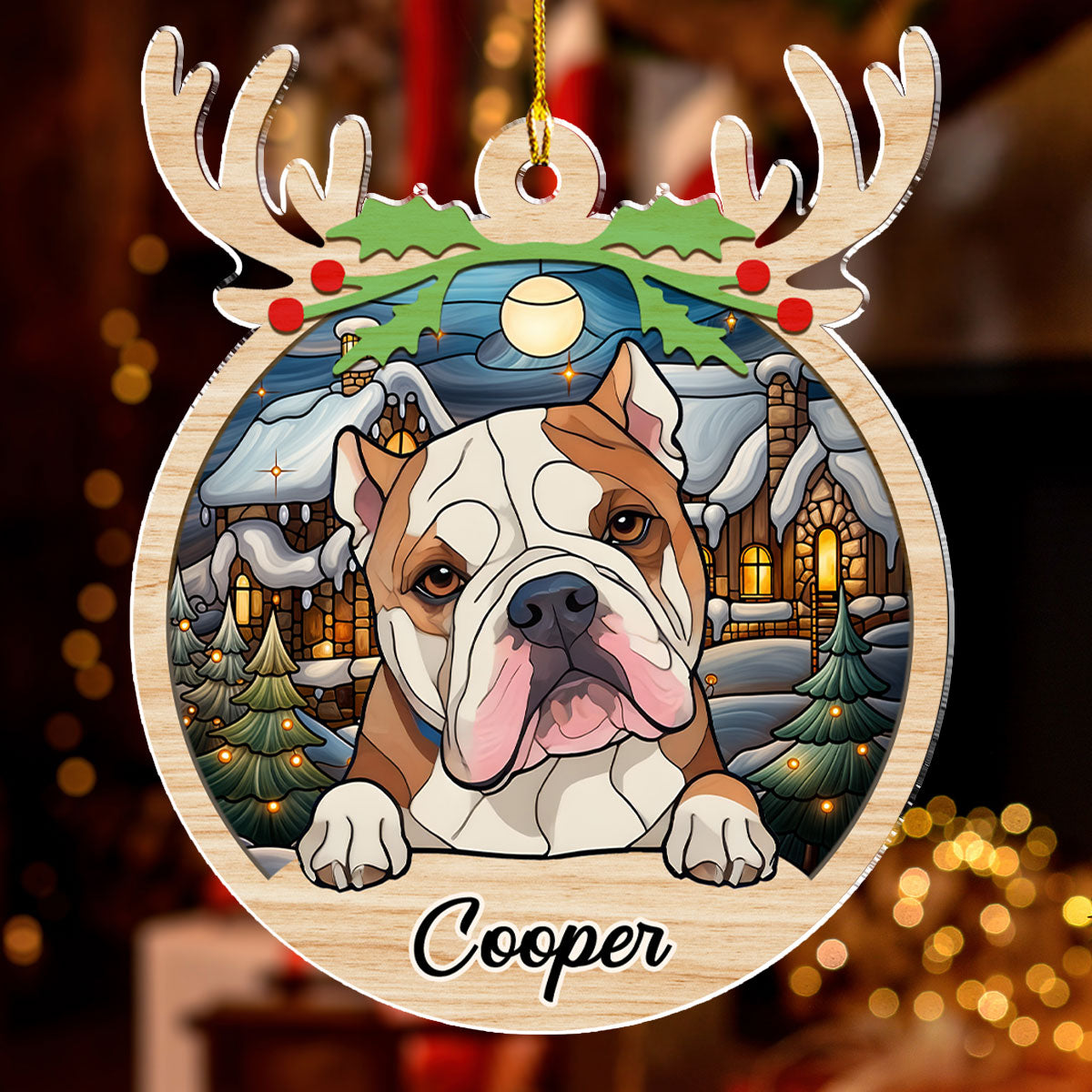 Customizable Warm Christmas Acrylic Ornament for Personalized Memories