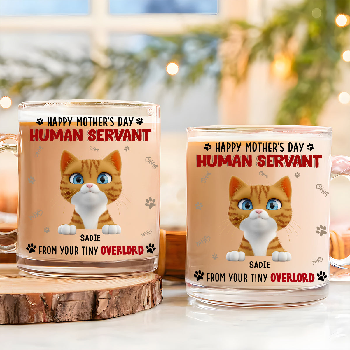 Customizable Personalized Glass Mug - Ideal for Memorable Gifts and Brand Promotion
