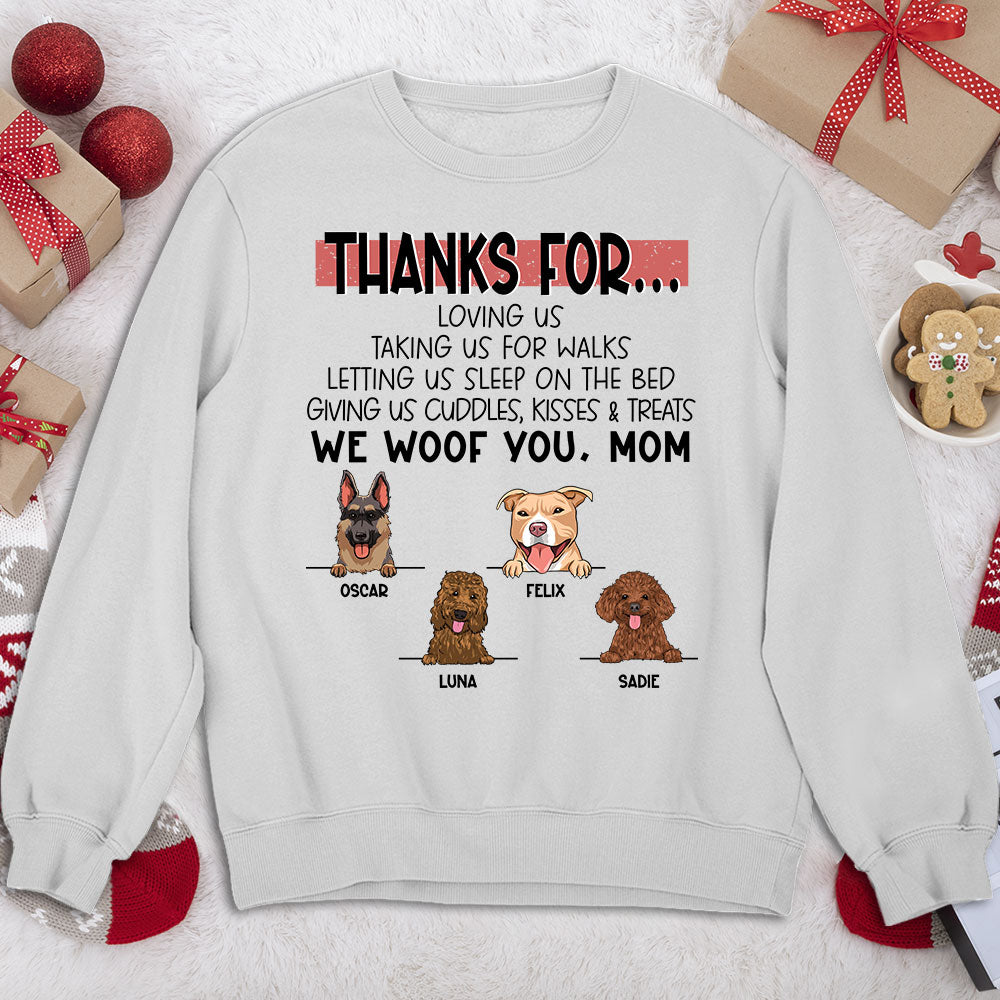 Cuddles Kisses Personalized Custom Treats Sweatshirt for Pet Lovers