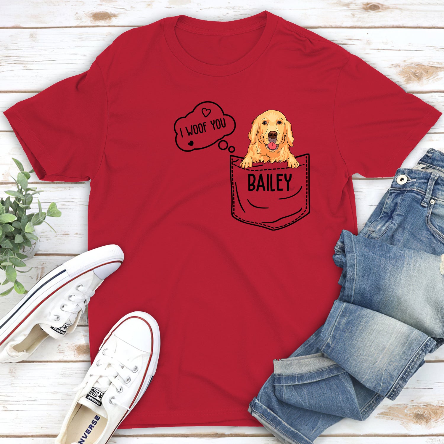 Pocket Dog - Personalized Custom Unisex Premium T-shirt for Pet Lovers