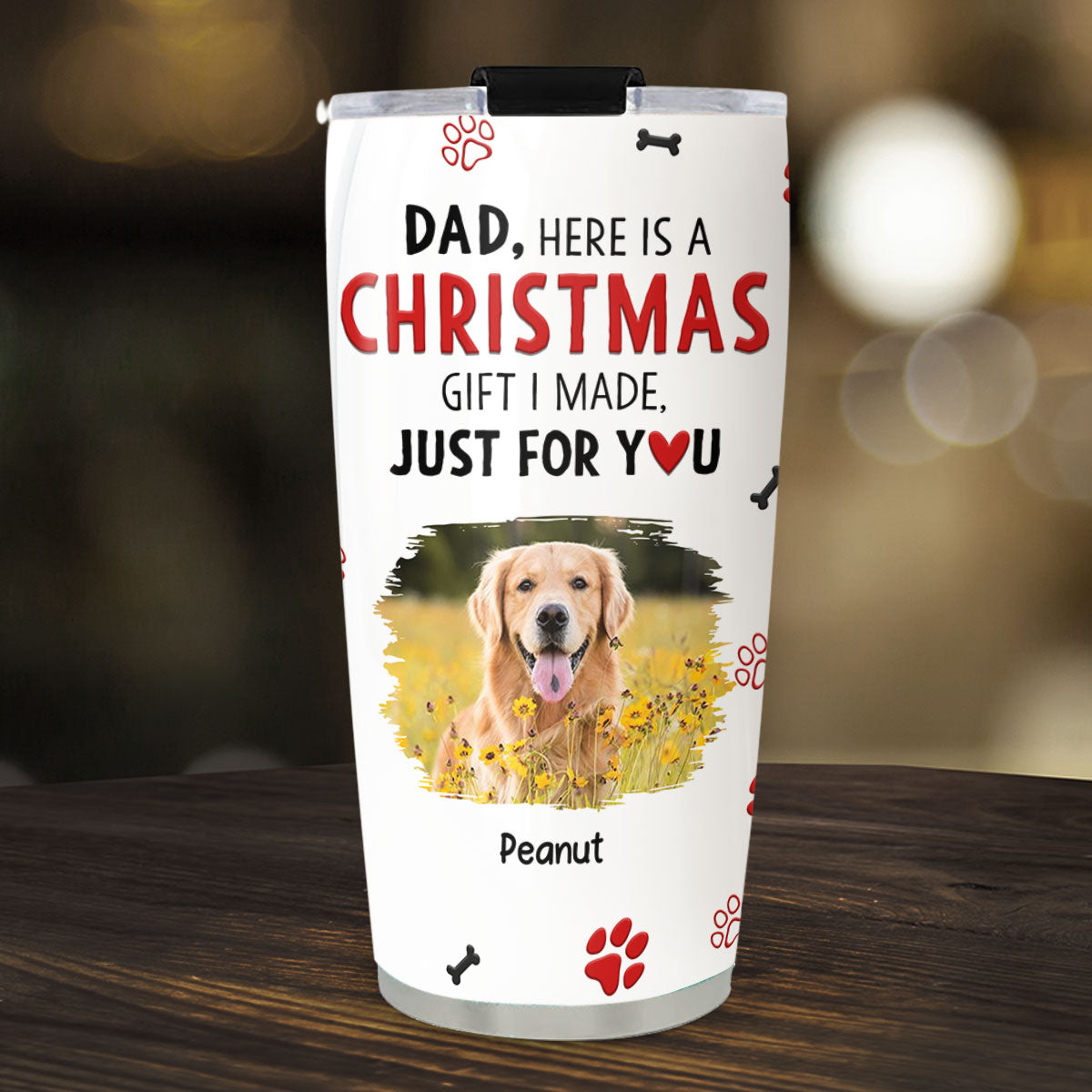 Personalized Custom Tumbler: A Perfect Little Gift for Dog Parents with Photos