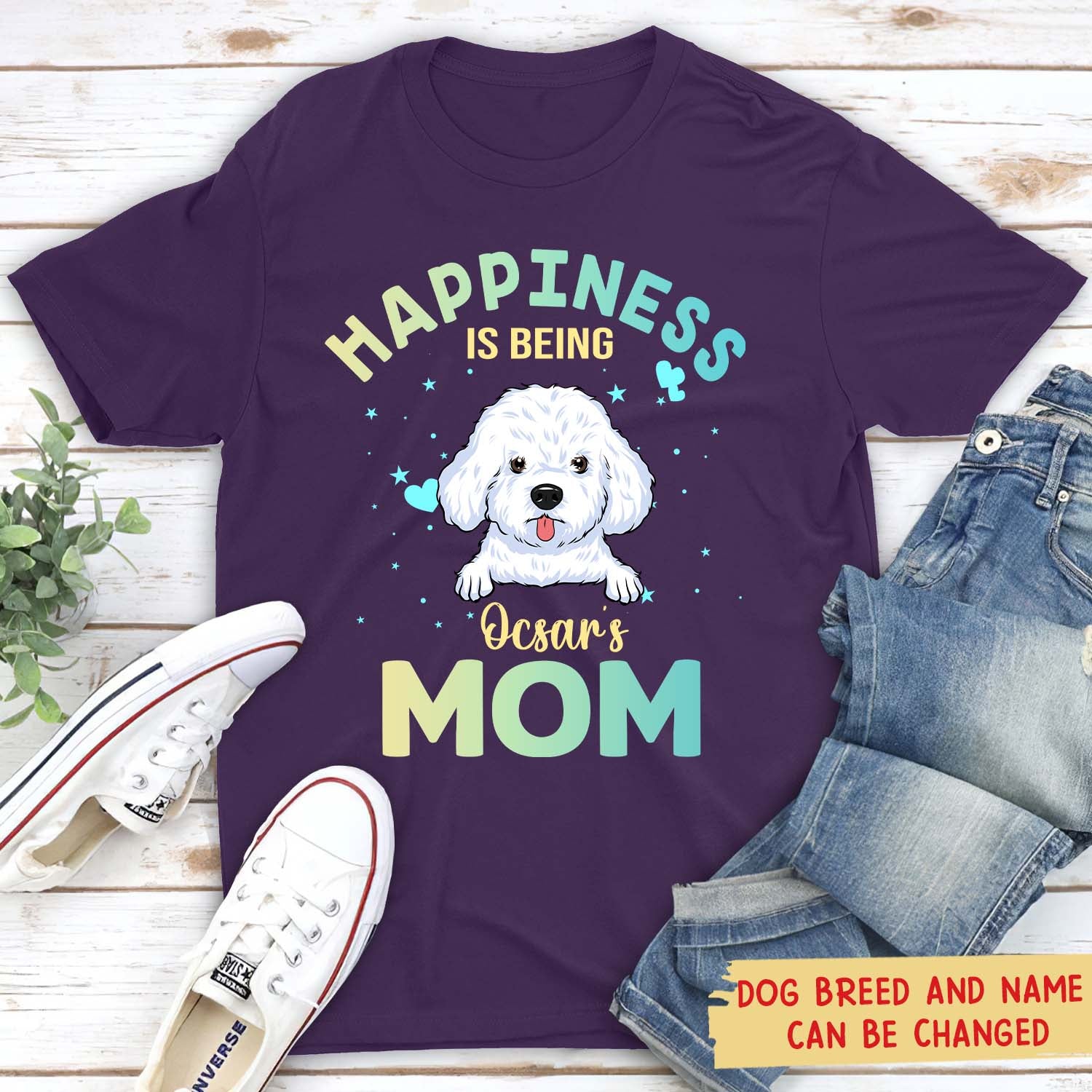 Being A Dog Mom 2 - Customizable Unisex Personalized T - shirt for Pet Lovers