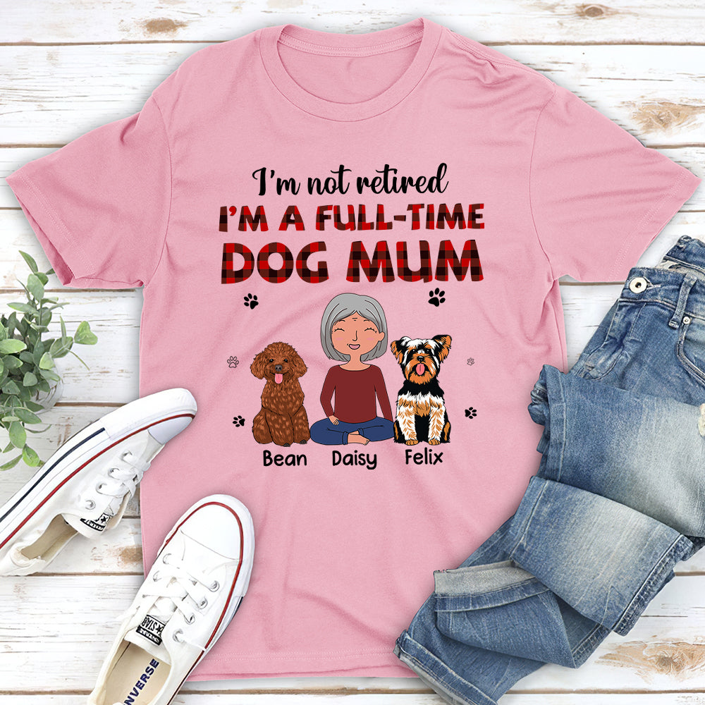 Customizable Full-Time Dog Mom Unisex T-shirt - Ideal Gift for Pet Lovers