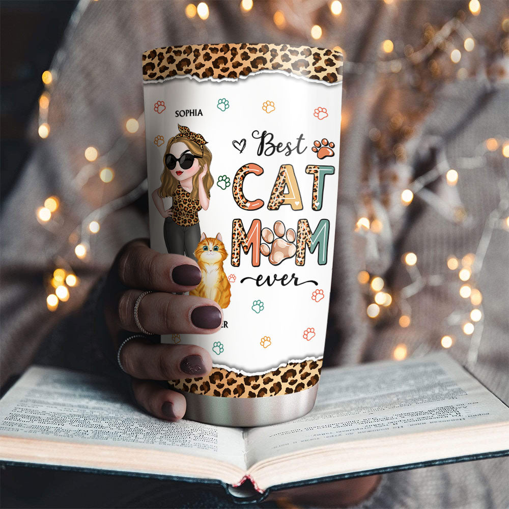 Best Cat Mom Forever - Customizable Personalized Tumbler