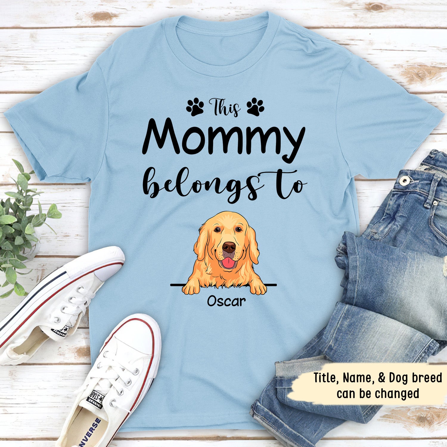 Personalized Unisex 'This Grandma Belongs to' T-shirt - Ideal for Pet Lovers