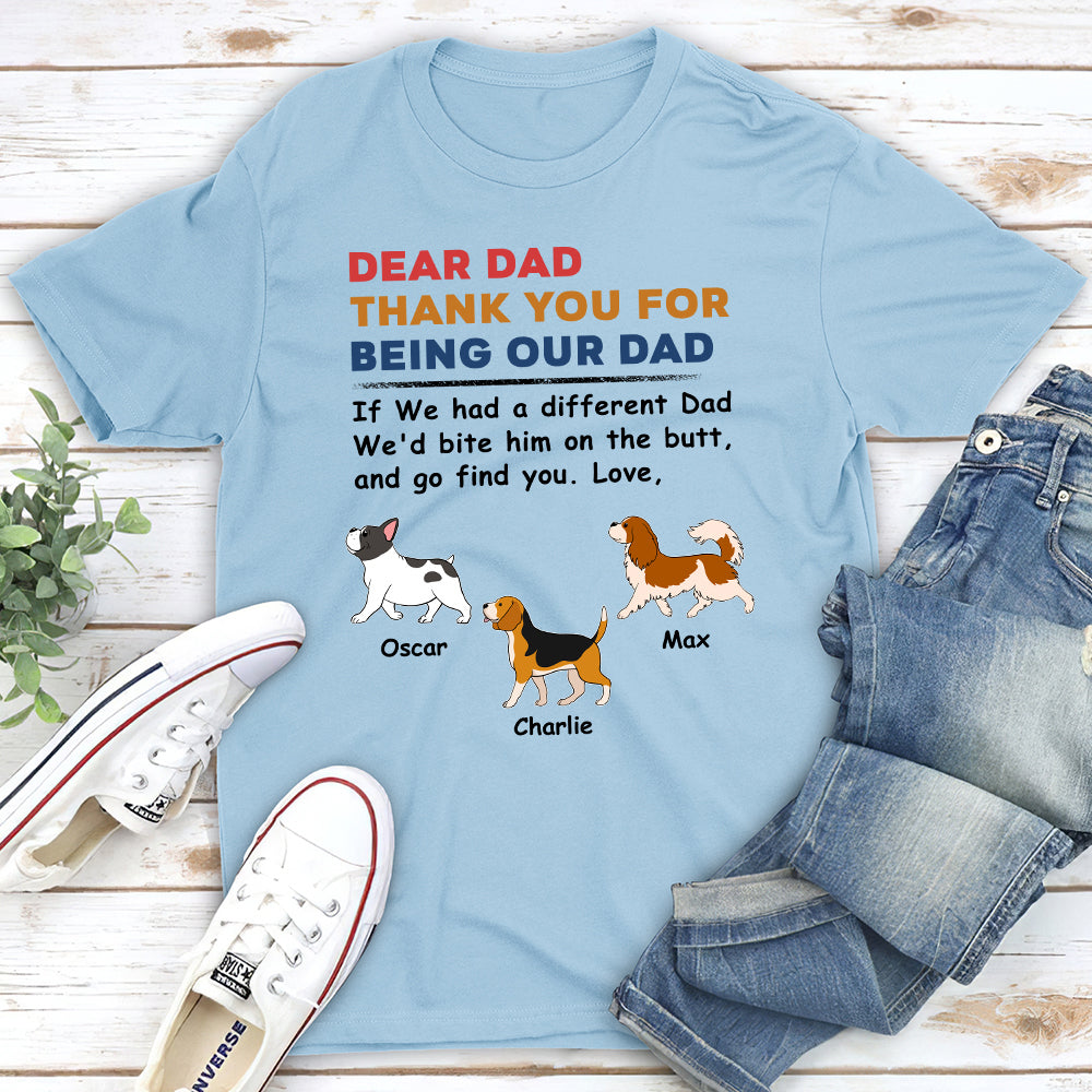 Customizable Unisex 'Dogs Bite Butt' Personalized T-shirt for Pet Lovers