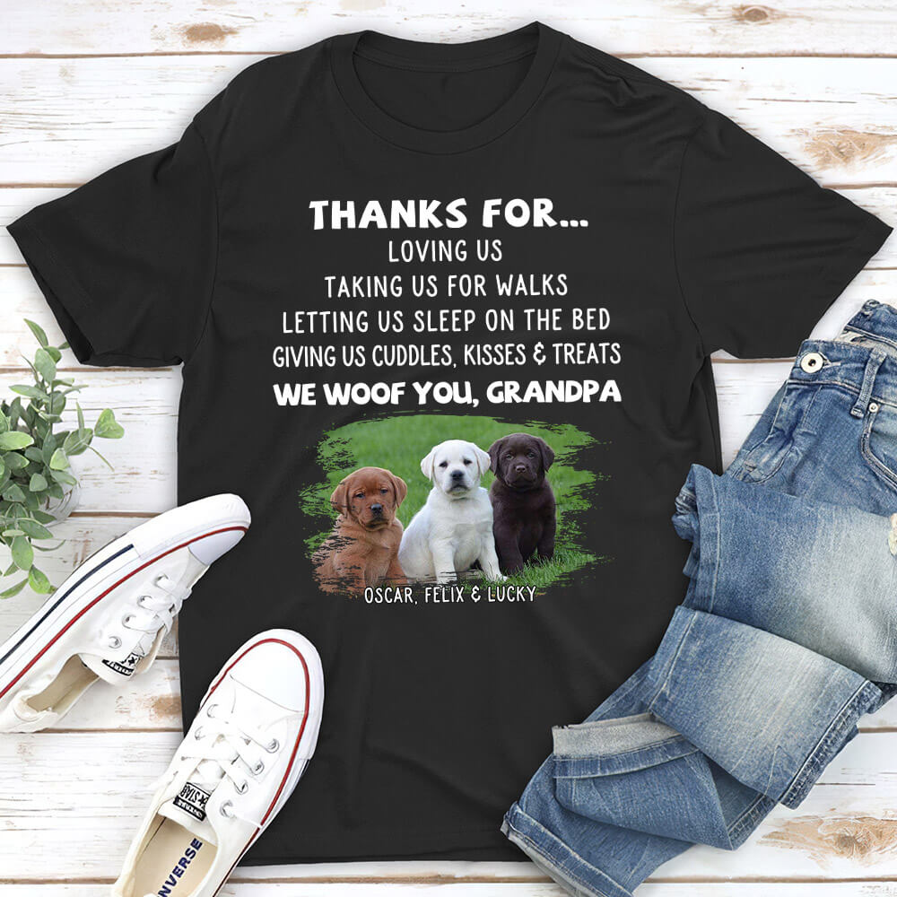 Personalized Custom Unisex Dog Appreciation Photo T-shirt - Ideal Gift for Pet Lovers