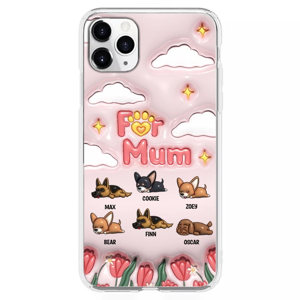 Personalized 3D Inflated Effect Phone Case - Show Your Love for Fur Moms