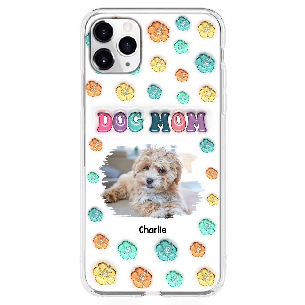 Customizable 3D Inflated Effect Dog Mom Summer Photo Personalized Phone Case