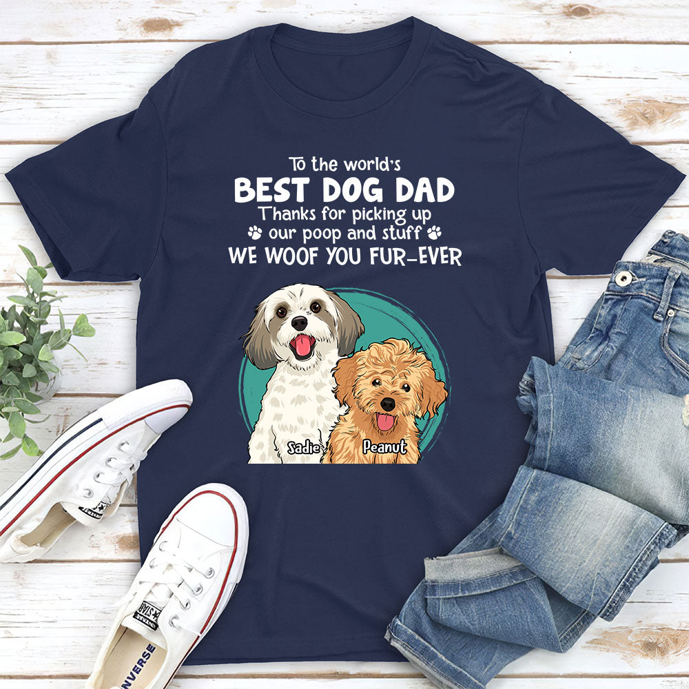 Personalized Thank You Dog Mom and Dad Unisex T-shirt - Ideal Gift for Pet Lovers