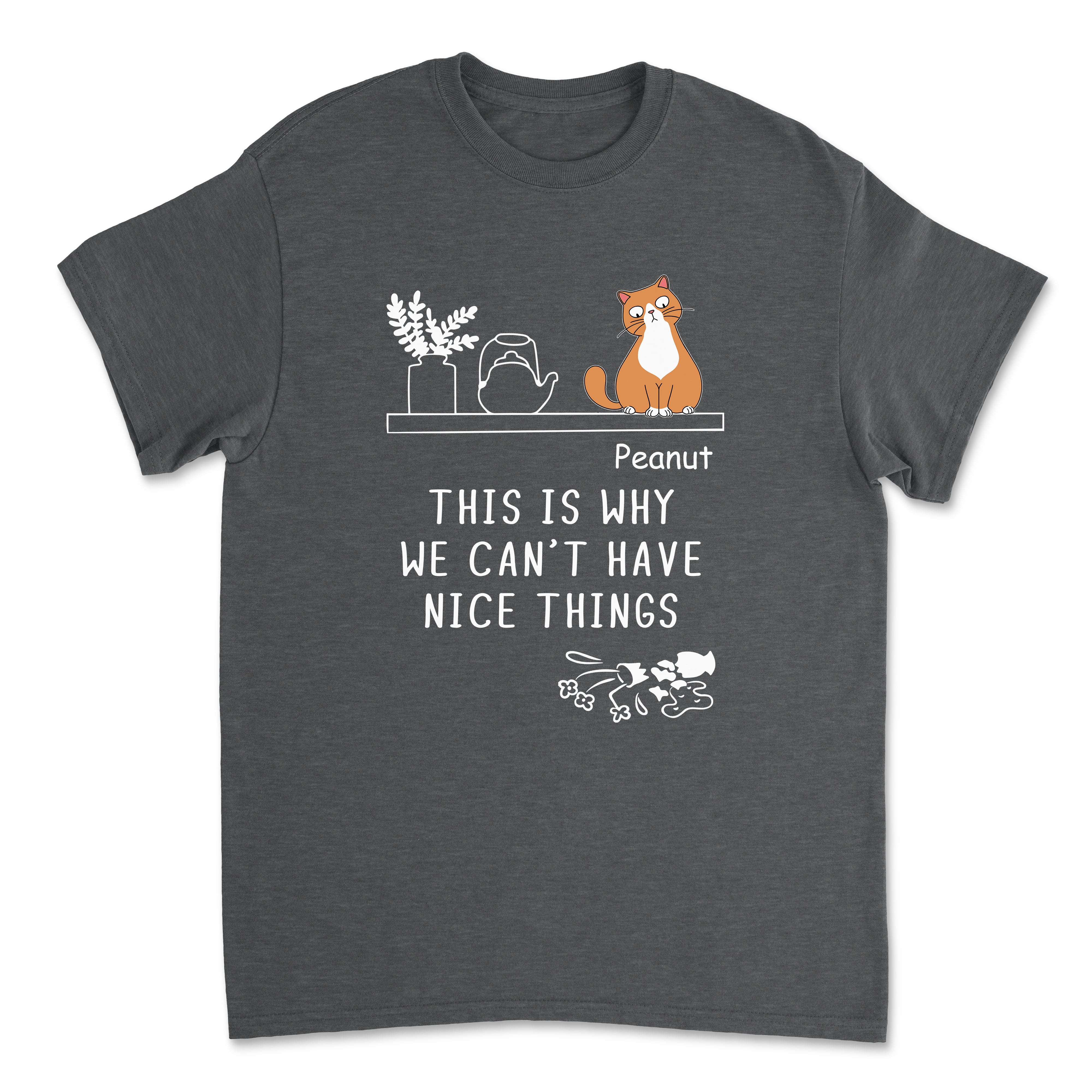 Naughty Cat - Customizable Unisex Personalized T - shirt for Pet Lovers