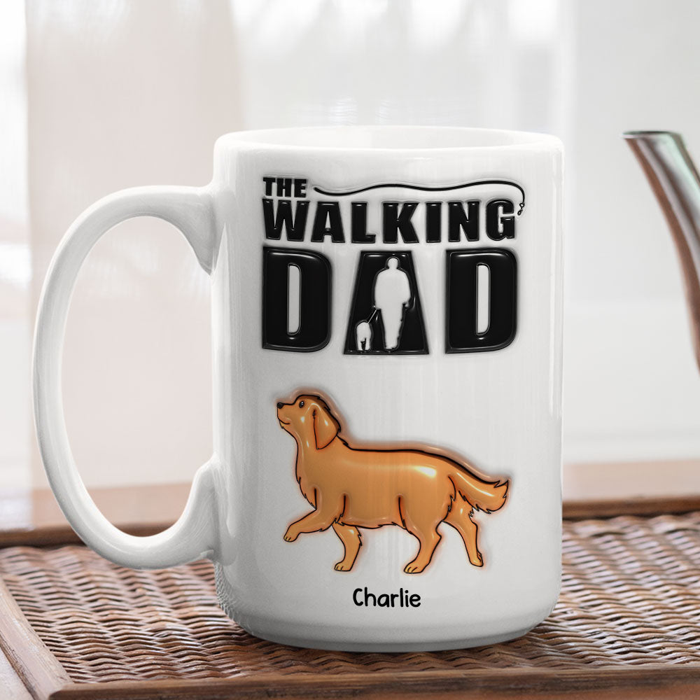 Personalized 3D Inflated Effect Custom Mug for Walking Dad
