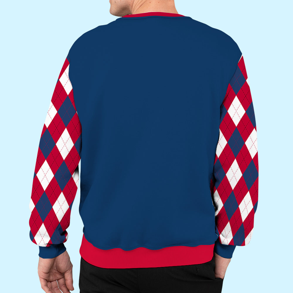 Personalized Custom All-Over-Print Cat on Roof Sweatshirt - Ideal Gift for Pet Lovers