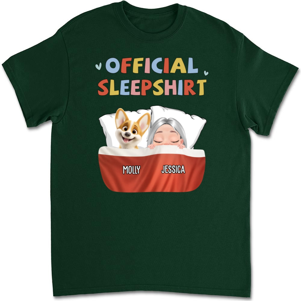 New Style Personalized Custom Unisex Sleeping Dog Sleepshirt - Ideal Gift for Pet Lovers