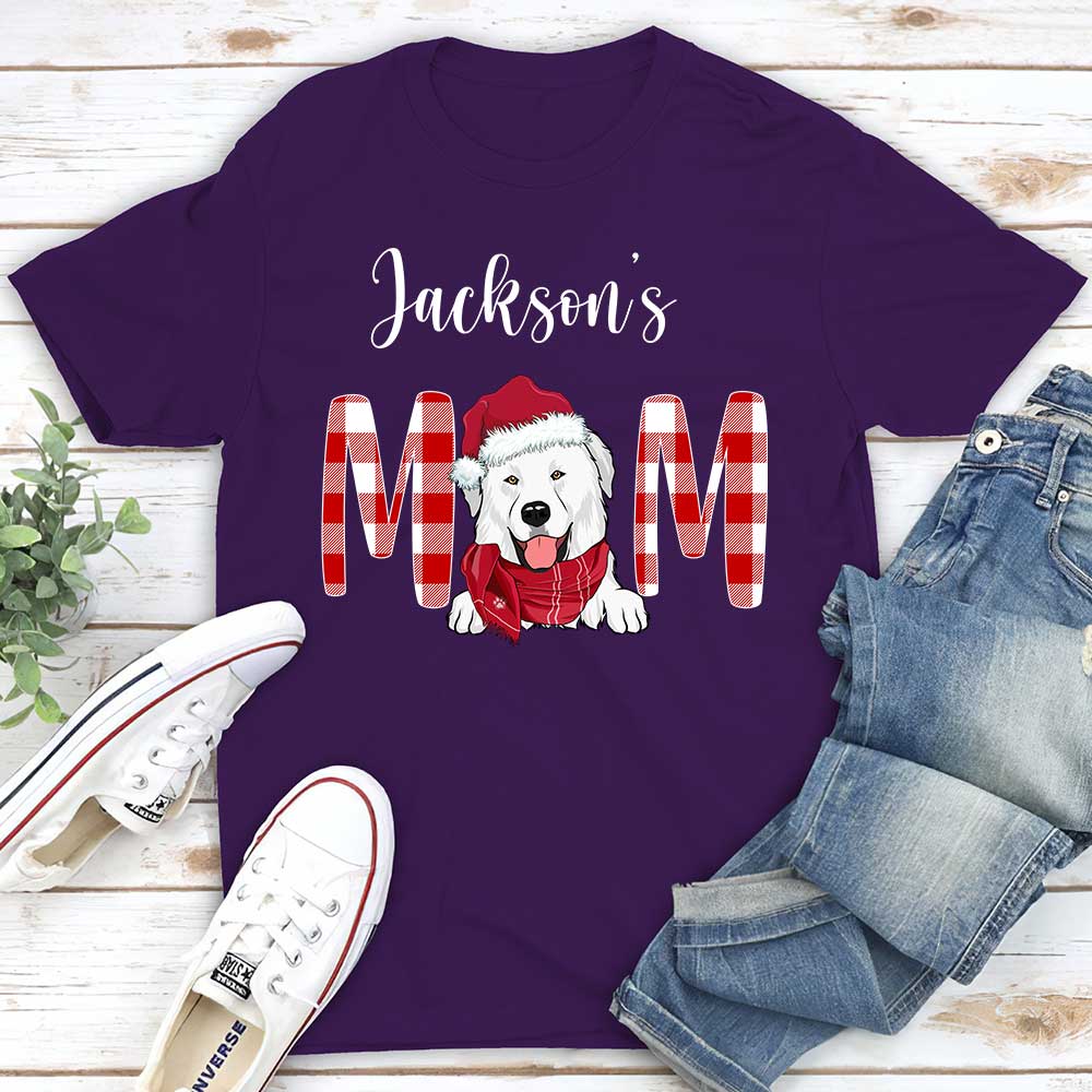 Personalized Christmas T-shirt for Dog Moms and Dads - Unisex Style